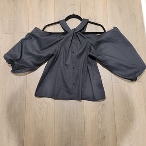 INC International Concept Black Off The Shoulder Top. XS # 394